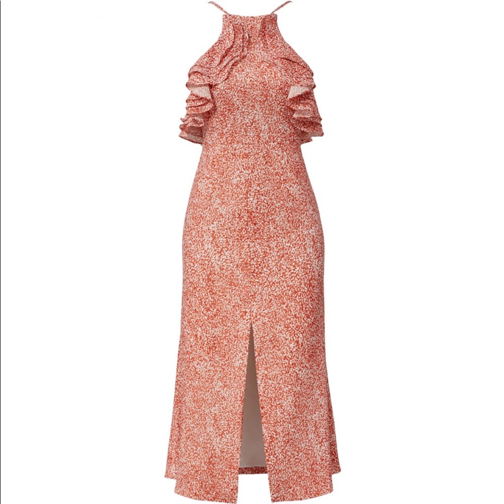 C/MEO COLLECTIVE Red/white dress Sz S & M RRP $214